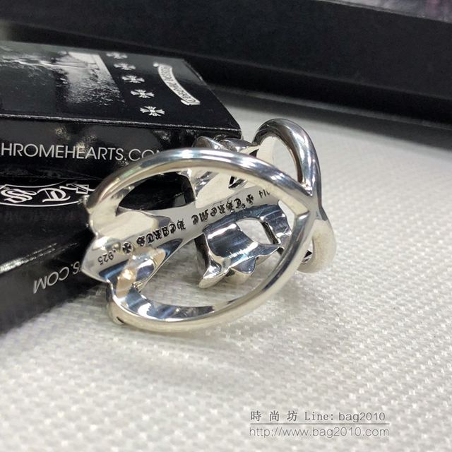 chrome hearts銀飾 克羅心大十字戒指 925純銀 純手工製作 染黑拋光 克羅心銀戒指  gjc1995